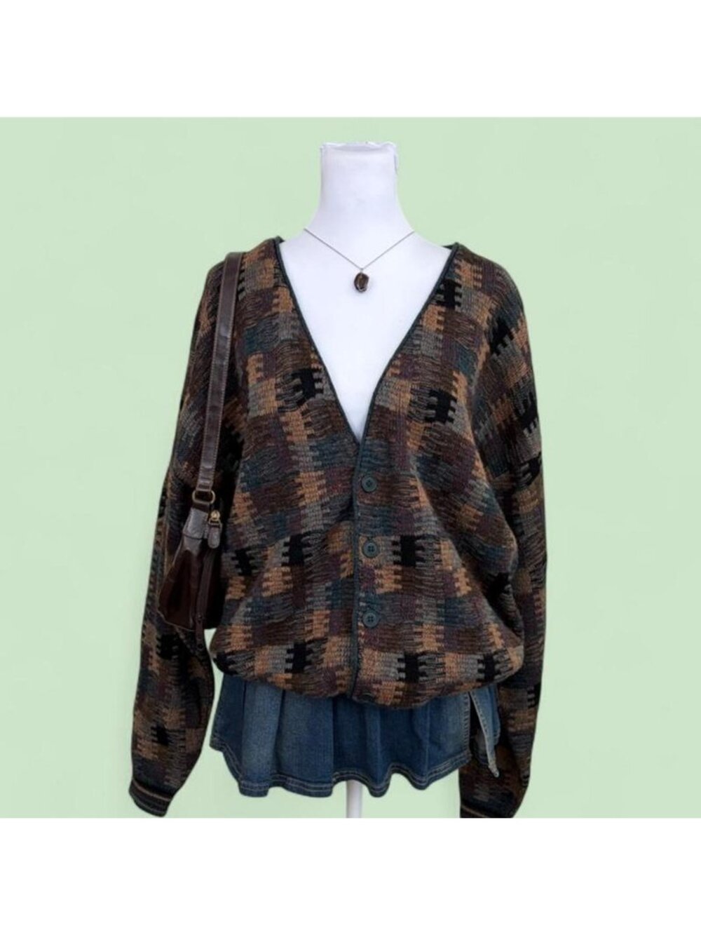 90s patchwork grandpa cardigans